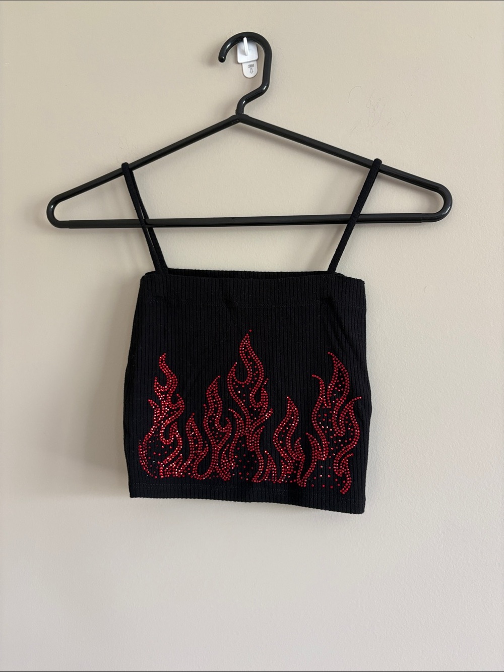 LF Emma & Sam Rhinestone Flame Tank Top